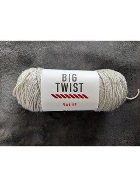 Big Twist Value Acrylic Yarn - Soft Gray